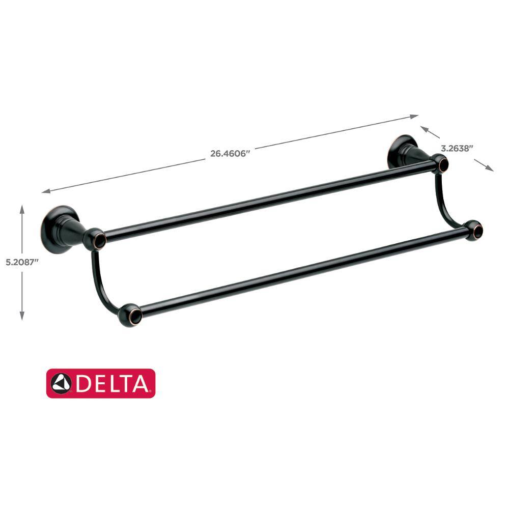 Delta Porter 24 in. Double Towel Bar in Oil Rubbed Bronze 78425-ORB