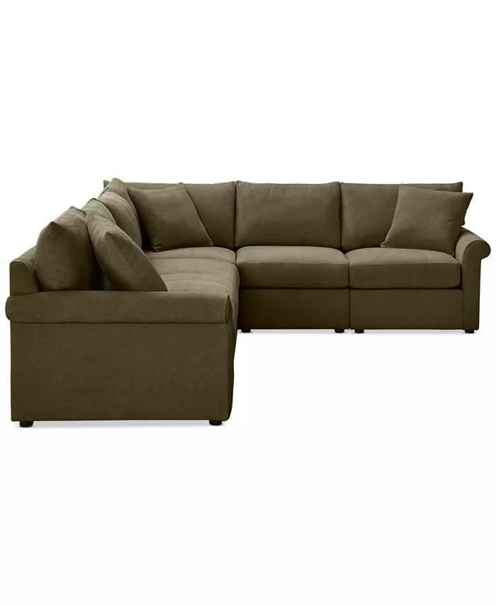 Furniture Wrenley 137 5-Pc. Fabric L-Shape Modular Sectional Sofa