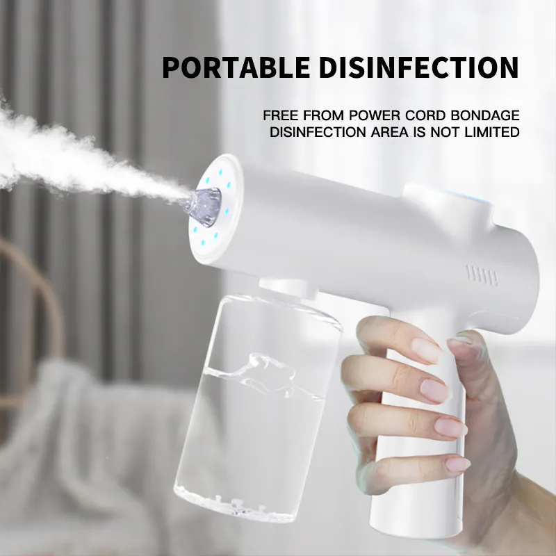 Factory Hot Sale Portable Cordless Nano Fogging Spray Gun Electric Fogging Sprayer Handheld Disinfection Spray Gun