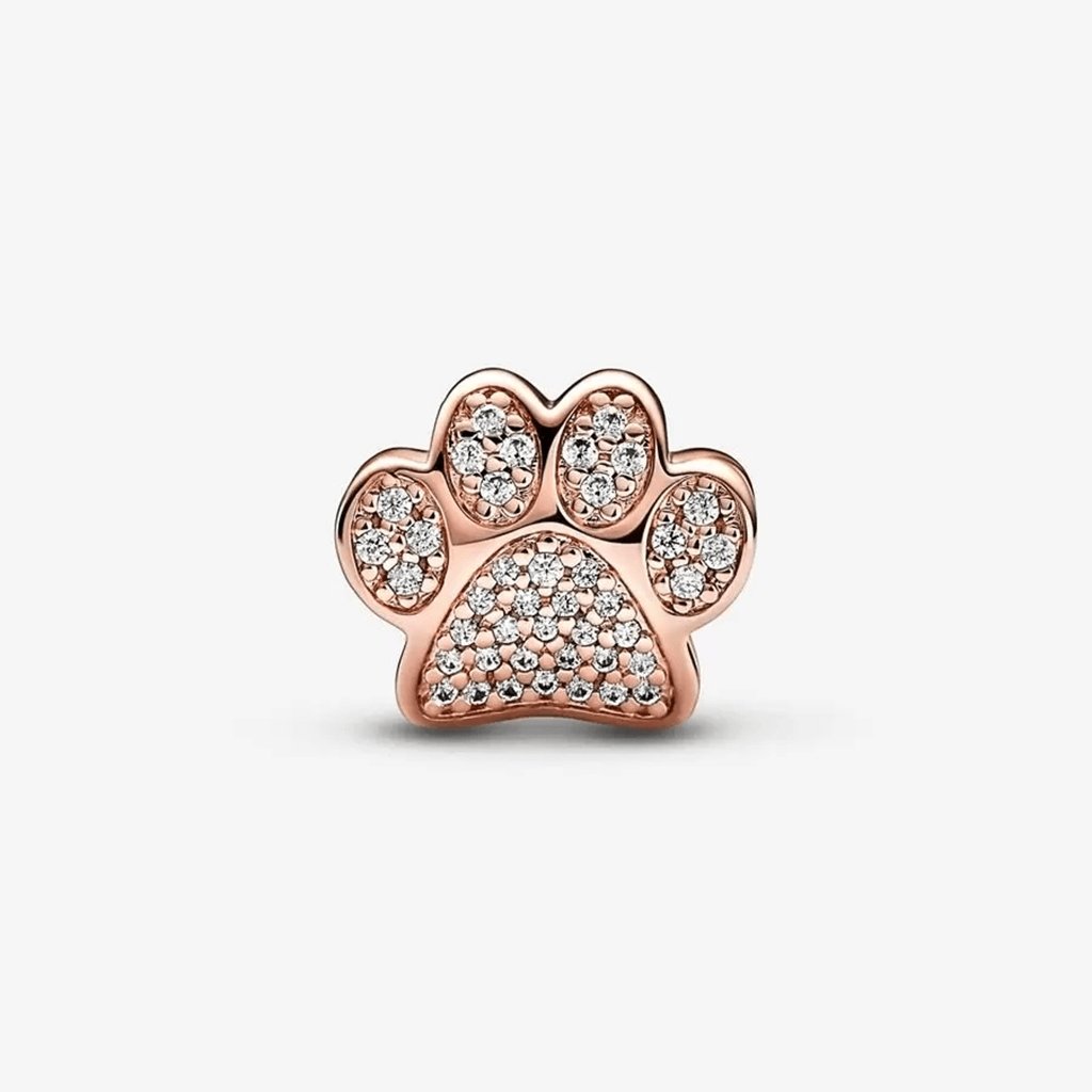 PANDORA  Sparkling Paw Print Charm