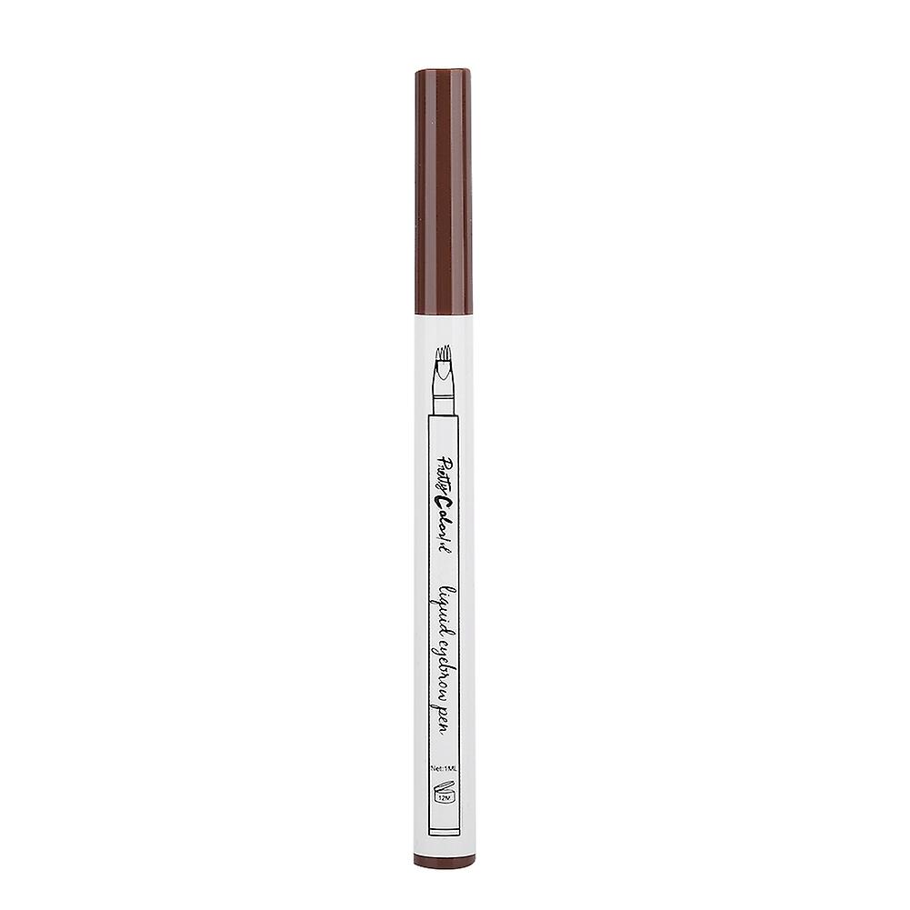 1g Eyebrow Pencil Four Forks Long Lasting Liquid Eyebrow Pen Waterproof Pencil Dark Brown