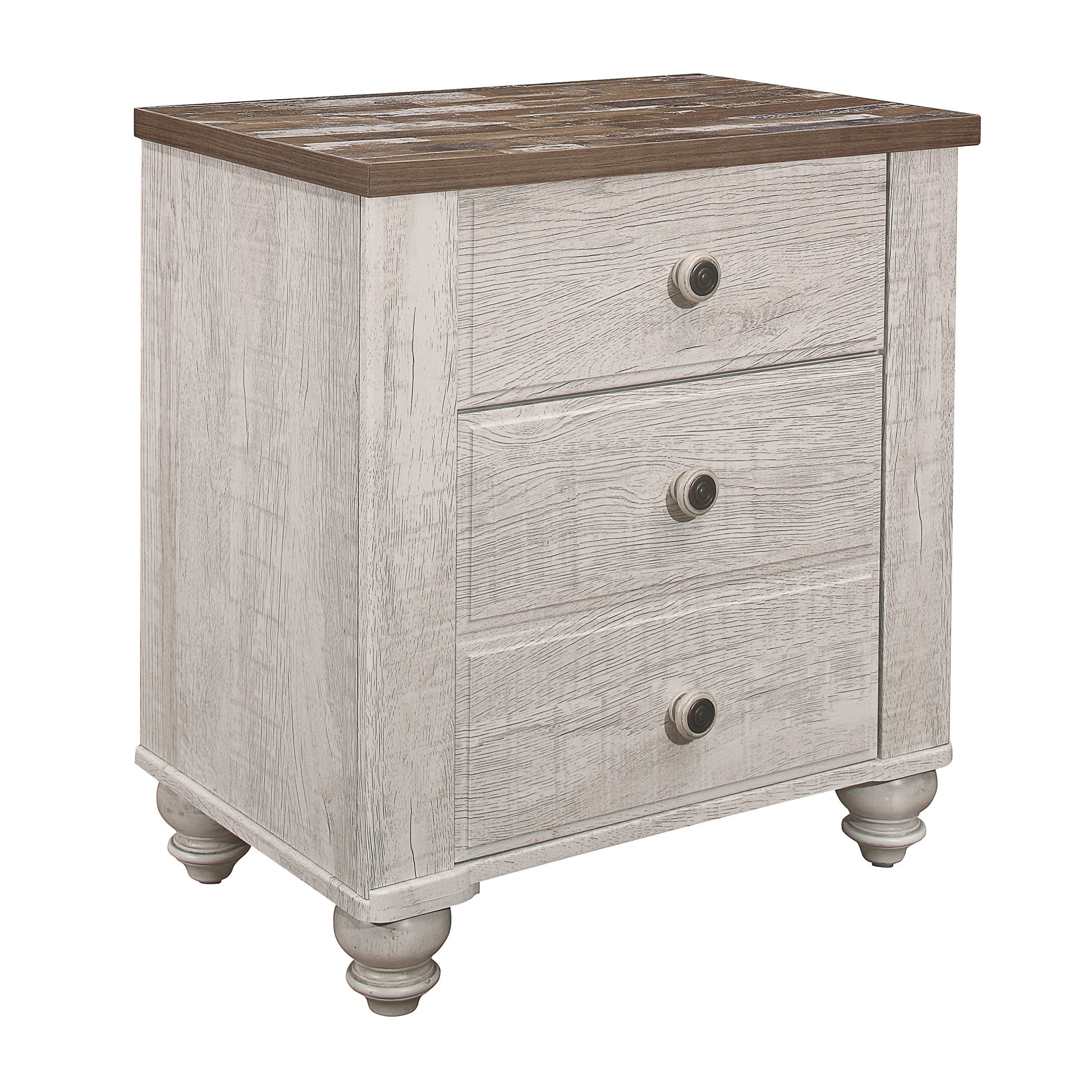 OakvillePark Knowles Nightstand, Antique White/Brown