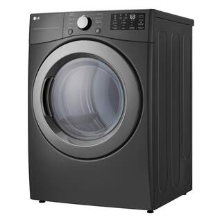 LG 7.4 cu. ft. Ultra Large Vented Gas Dryer with Sensor Dry NFC Tag On in Middle Black DLG3471M