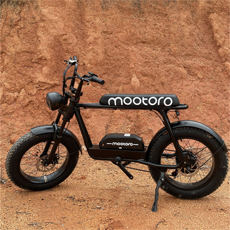 MOOTORO 2022 new design ce 500W rear hub motor 20 inch vintage e bike electric fat tire bike with rear seat electric cycle