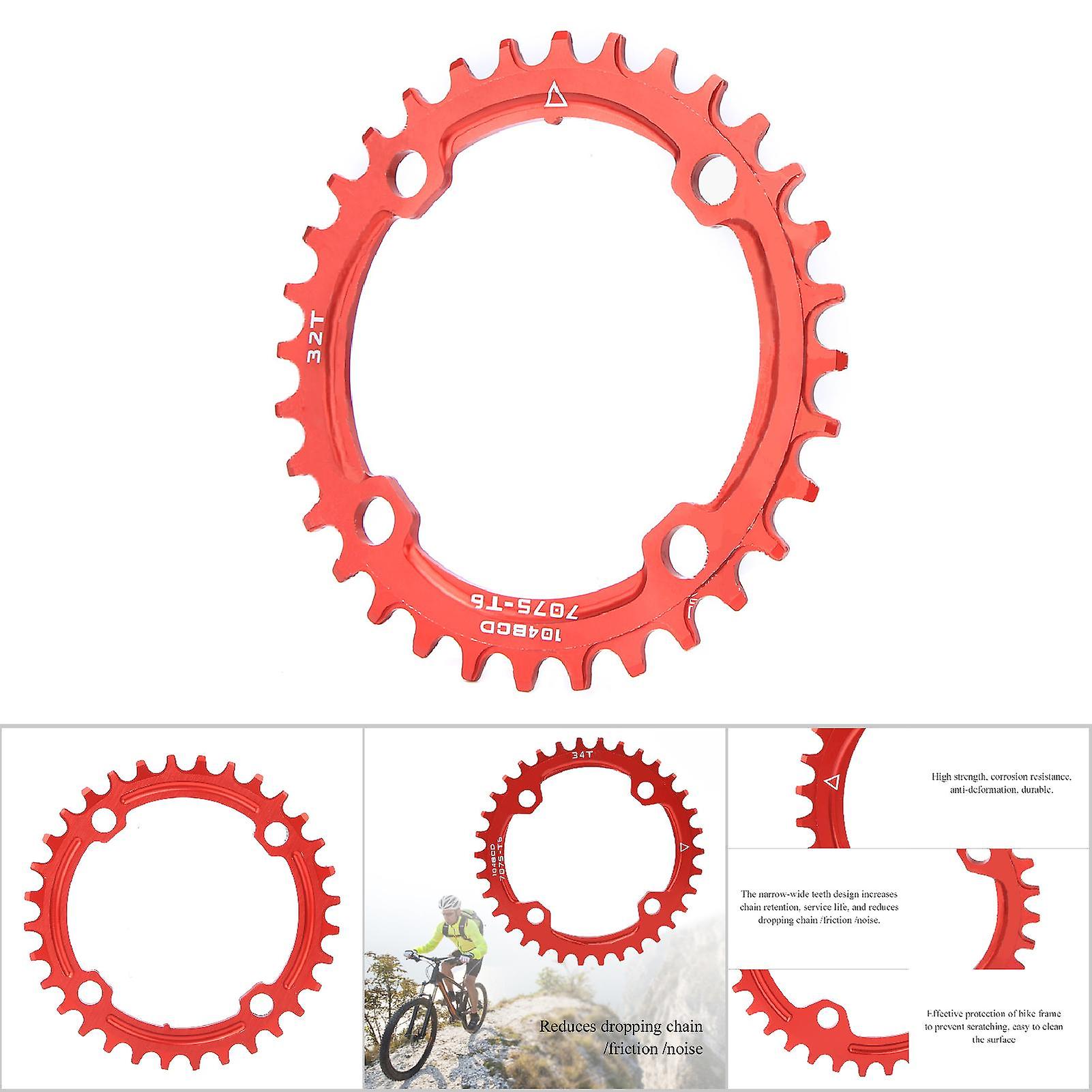 104bcd Bike Narrow Wide Round Chainring Repair Chain Ring For Mountain Bicycle32t