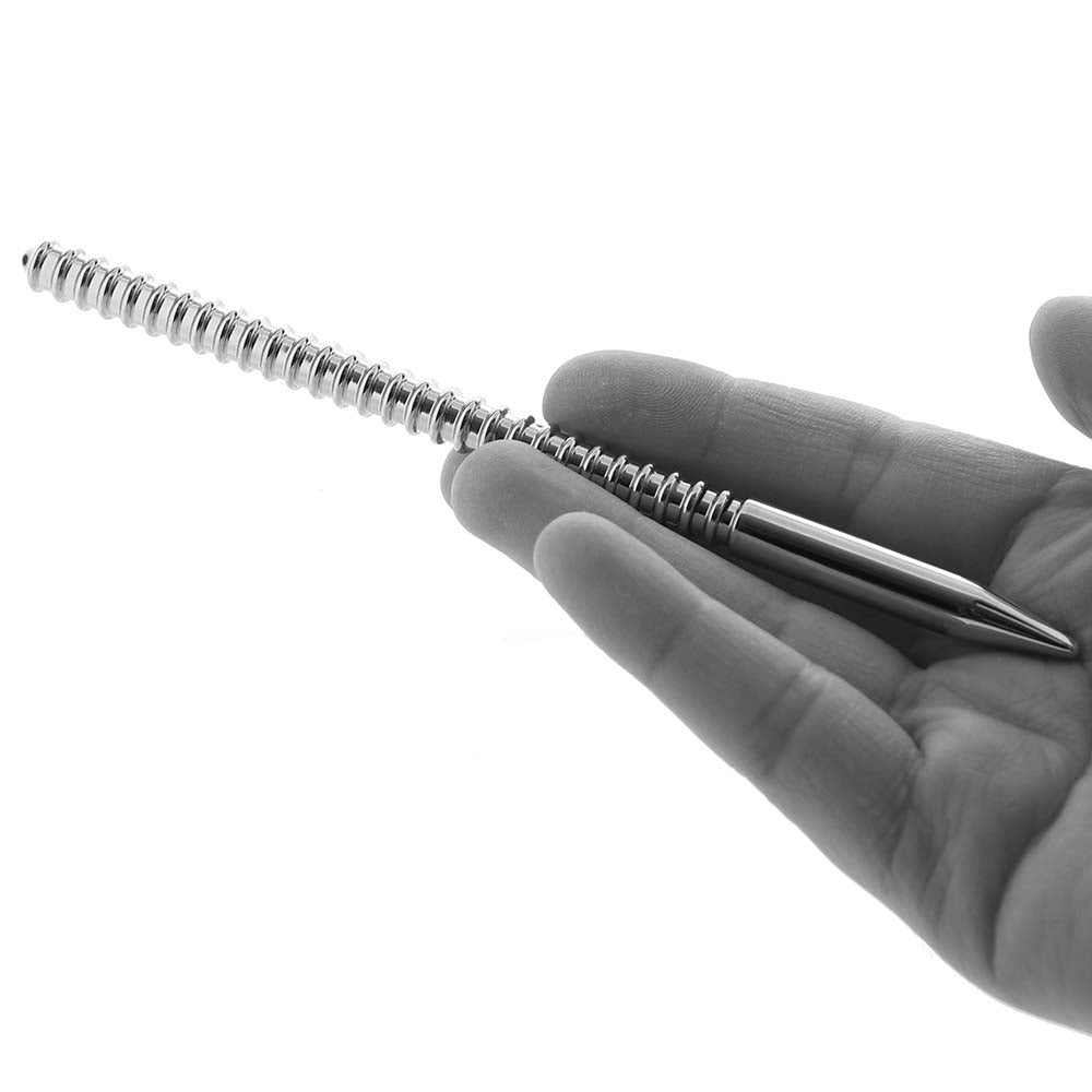 Ouch! Ribbed 7.7mm Steel Urethral Dilator Plug