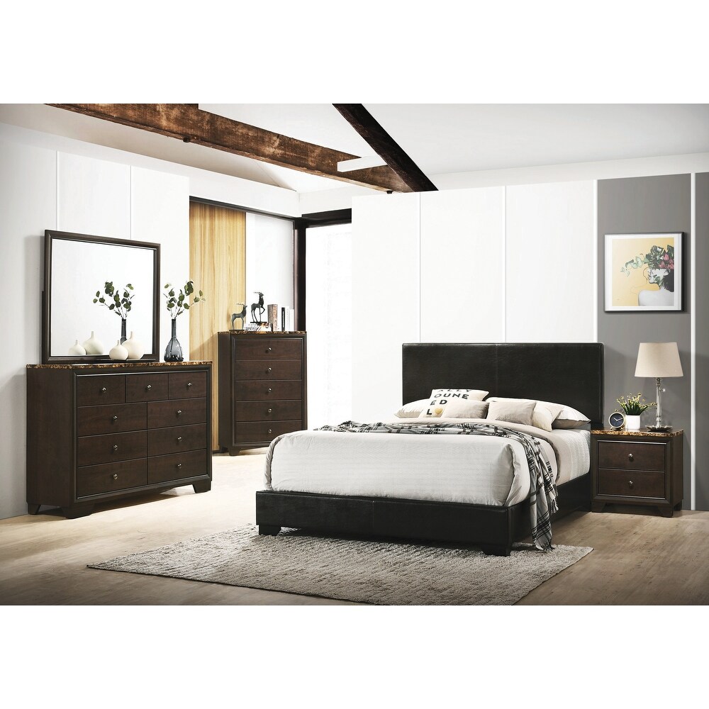 Clara Casual Upholstered Panel Bed