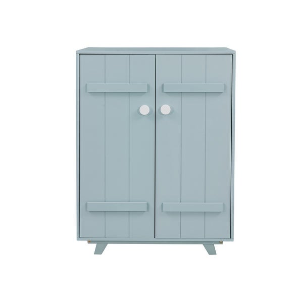 Wooden Wardrobe Cabinet with Hanging Rod，Storage Armoires with Doors - - 36860869