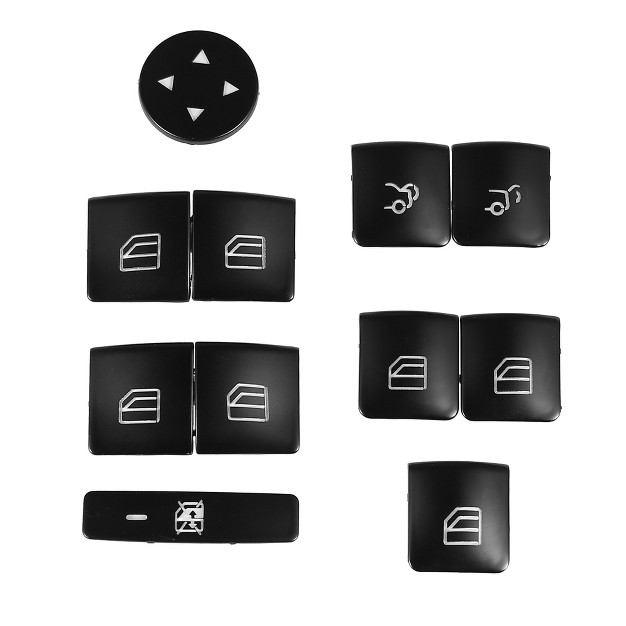 Unique Bargains Front Rear Left Right Door Armrest Window Switch Button Cover For Mercedes benz E550 2010 2015 Black