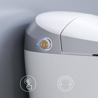 HOROW Elongated Smart Toilet Bidet in White with Auto Open Auto Close Auto Flush Heated Seat and Remote HR-0020Y