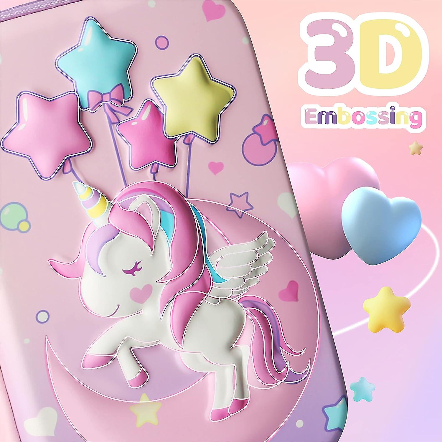 Unicorn Pencil Case For Girls3d Eva Large Capacity Cute Pencil Pouch Gift For Teen Boys School (moon Unicorn， L)