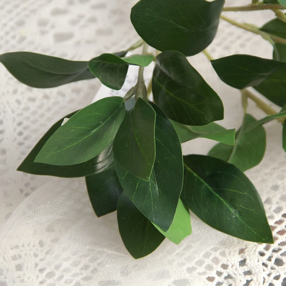 Wholesale Artificial Plant Artificial Plant Set Artificial Plant Ceiling Decoration Camellia leaves bunch w/5 branches