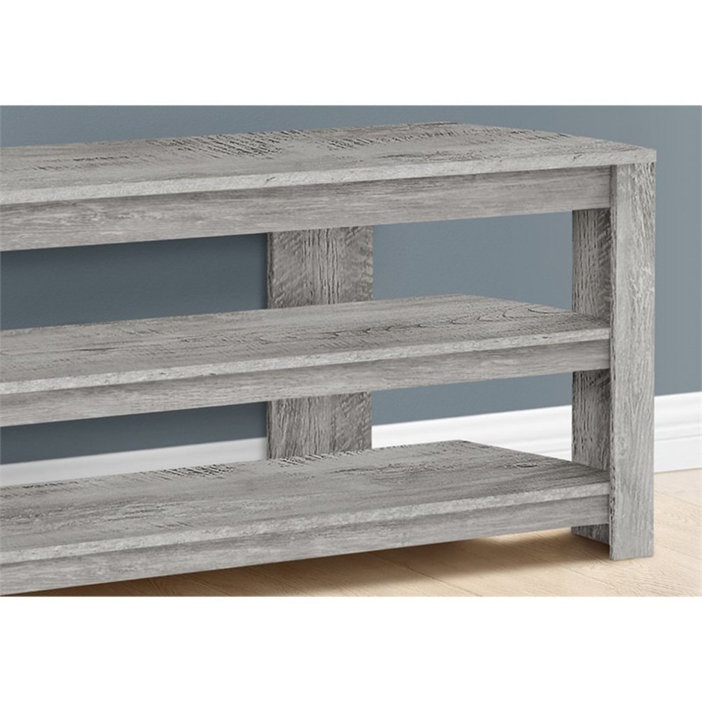 Tv Stand 42 Inch Console Living Room Bedroom Laminate Grey   Farmhouse   Entertainment Centers And Tv Stands   by Homesquare  Houzz