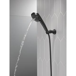 Delta 3-Spray Patterns 1.75 GPM 4.13 in. Wall Mount Handheld Shower Head in Matte Black 55386-BL