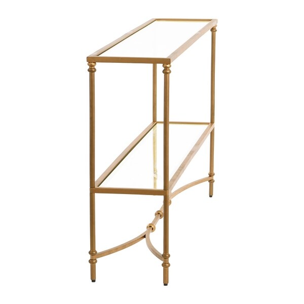 Libertine Glass and Iron Console Table