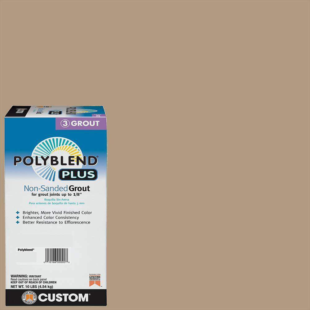 Custom Building Products Polyblend Plus #186 Khaki 10 lb. Unsanded Grout PBPG18610