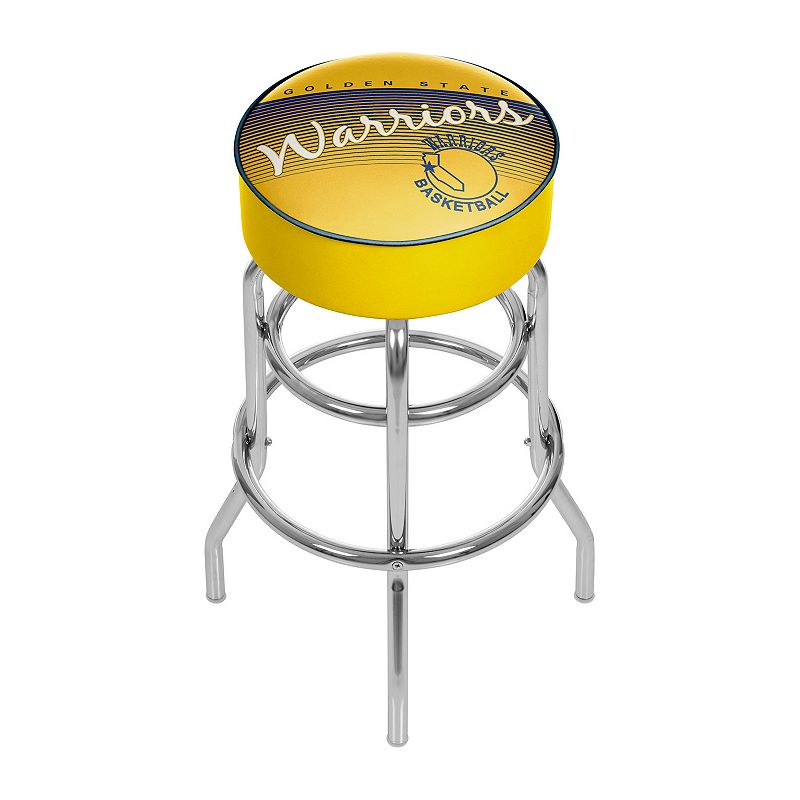 Golden State Warriors Hardwood Classics Padded Swivel Bar Stool