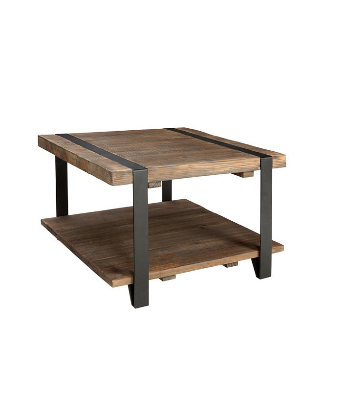 Alaterre Furniture Modesto 27 Reclaimed Wood Square Coffee Table