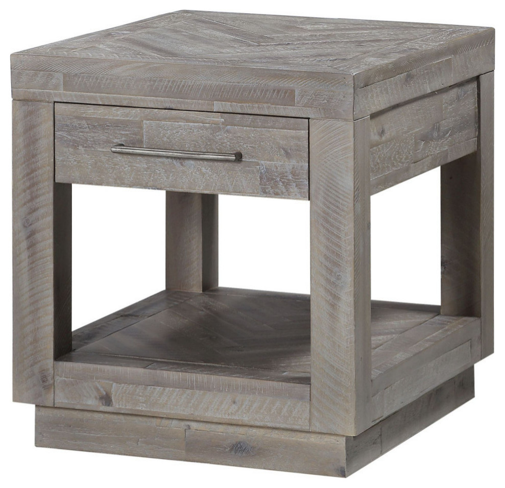 Modus Alexandra 3 Piece Rectangular Coffee and 2 End Tables  Rustic Latte   Farmhouse   Side Tables And End Tables   by AMOC  Houzz