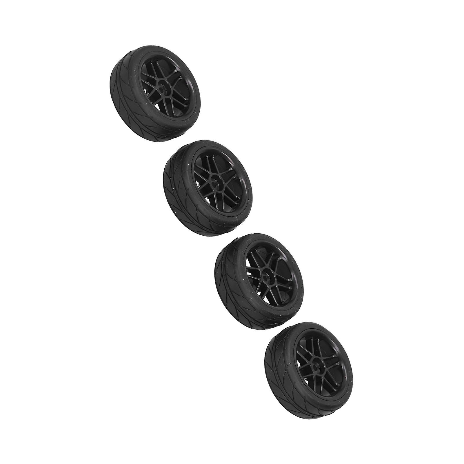 Remote Control Rubber Tires Replacement For For Hsp 94122/94123/tt01/wf06 1/10 Rc Carblack