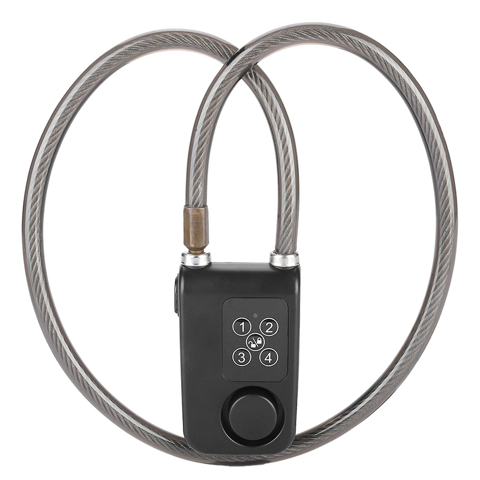 110db Smart Waterproof Password Bicycle Lock Anti Theft Alarm Lock Batteries Not Included