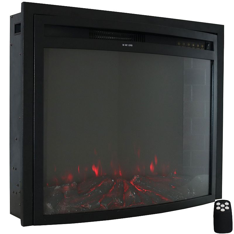 Sunnydaze 30 in Cozy Warmth Indoor Electric Fireplace Insert - Black