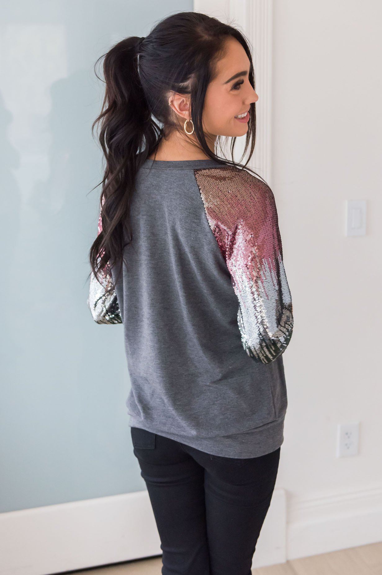 Layered In Happiness Modest Sweatshirt