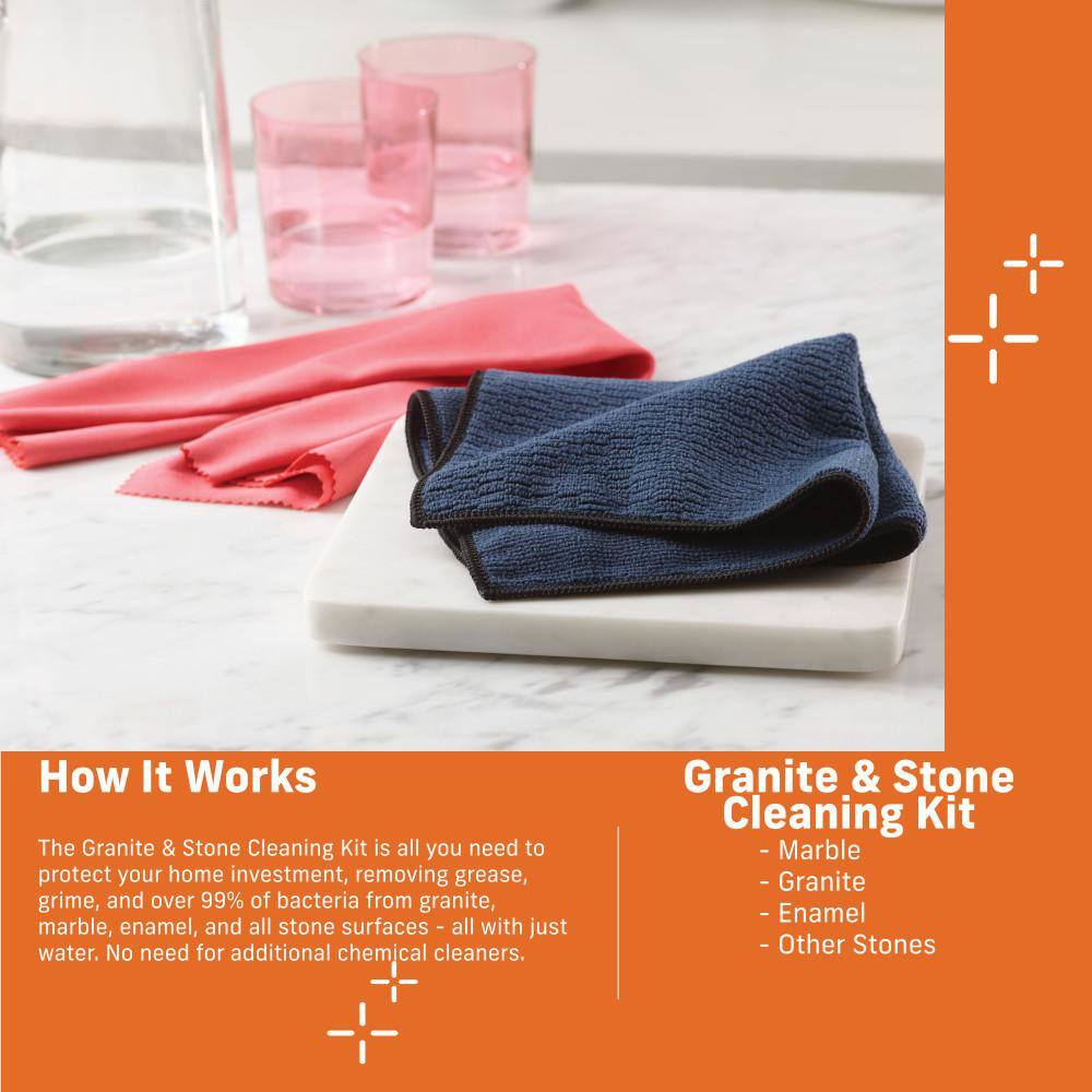 E-Cloth 16 in. x 20 in. Granite and Stone Cleaning Kit (2-Piece) 10635M