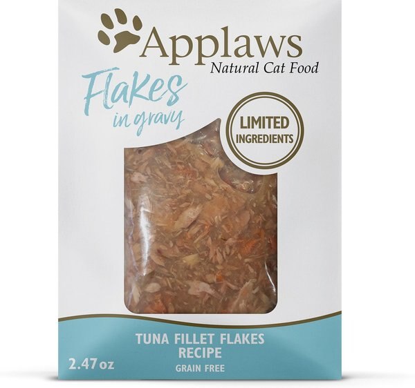 Applaws Tuna Flakes in Gravy Wet Cat Food， 2.47-oz， case of 12