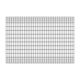 FORGERIGHT Deco Grid 4 ft. x 6 ft. Black Steel Fence Panel 862217