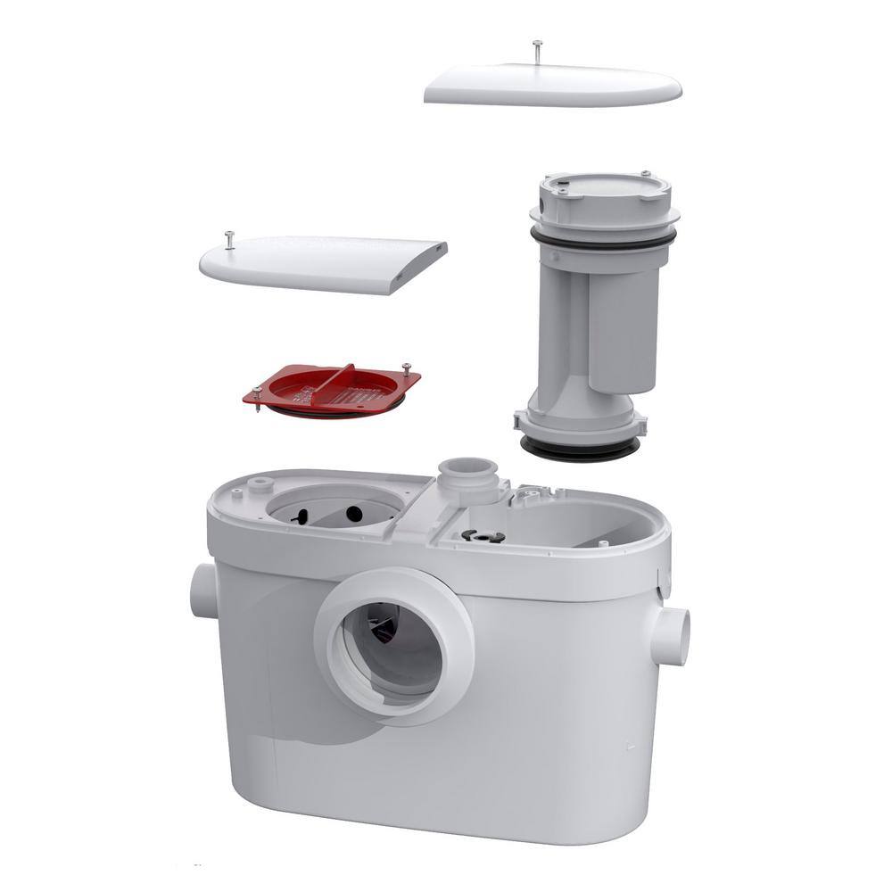 Saniflo SaniAccess2 2-Piece 1.28 GPF Single FlushElongated Toilet with .5 HP Macerating Pump in White 081.087.005