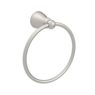 PRIVATE BRAND UNBRANDED Lisbon Wall Mounted Towel Ring in Brushed Nickel Finish 2520BN-TR