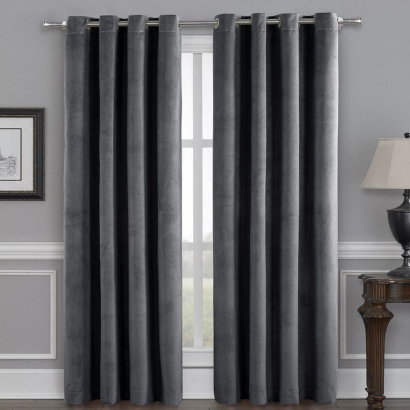 B. Smith 2-pack Velvet Total Blackout Window Curtain Set