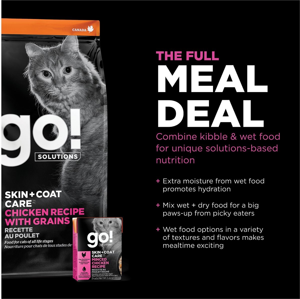 Go! Solutions Skin + Coat Care Chicken Recipe Dry Cat Food