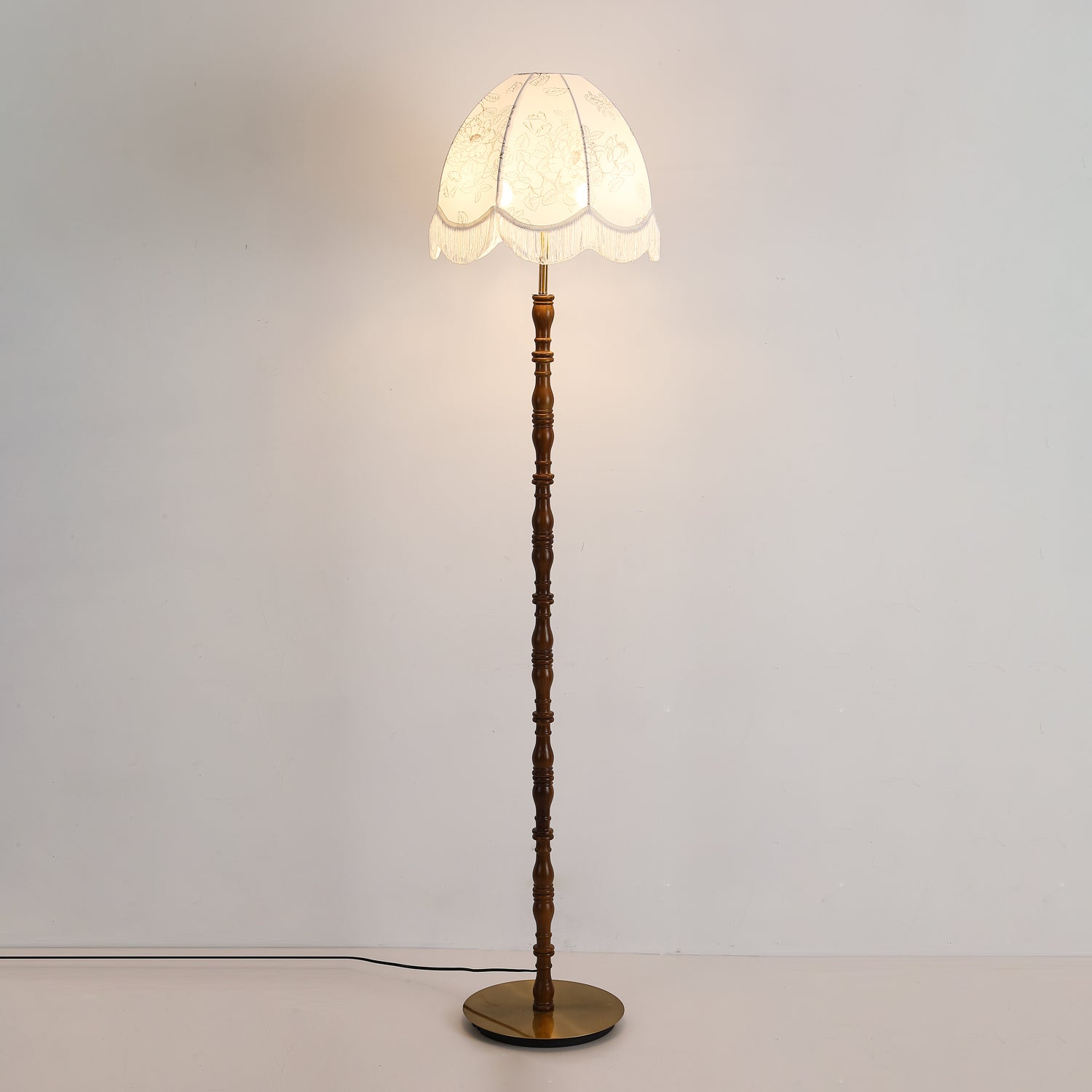 Printed Tassel Floor Lamp