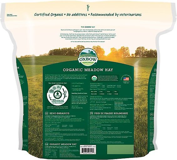 Oxbow Organic Meadow Hay Small Animal Food