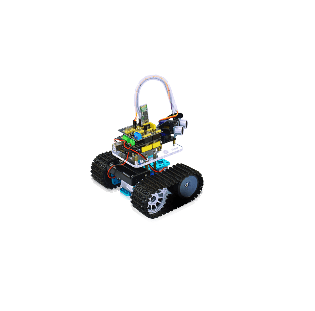 Mini Tank Smart Robot Car - Micro Controller Based On MCU - Ultrasonic Obstacle Avoidance and Bluetooth Remote Control Programmable Robot Toy for Kids - Easy to Use | Above 3 Years Toys