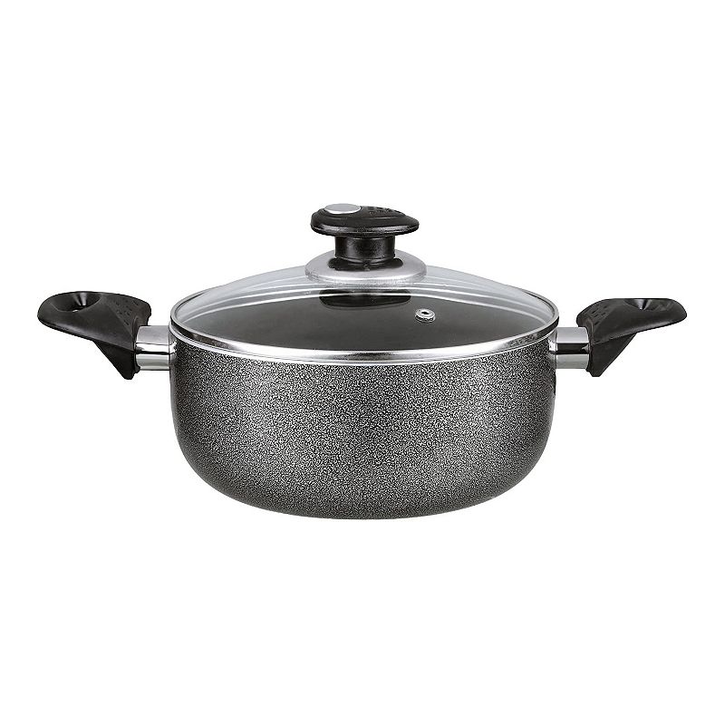 Brentwood BP-506 6 Quart Aluminum Granite Textured Non-Stick Dutch Oven， Black