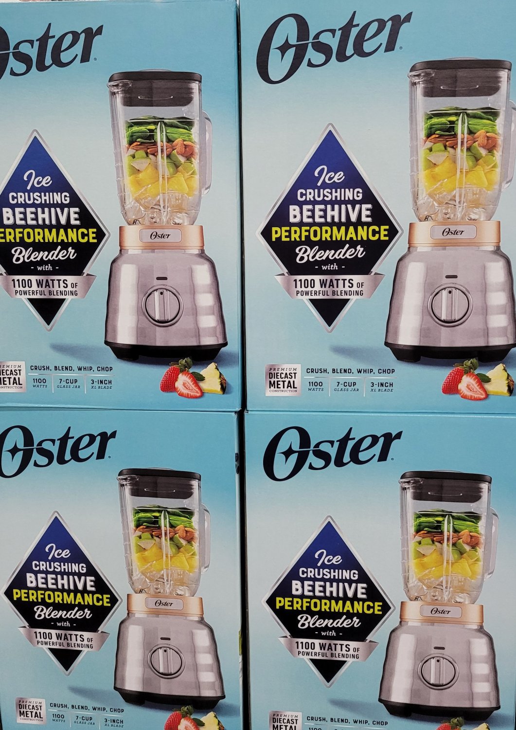 Oster Ice Crushing Beehive Performance Blender， 1100 Watts 7-Cup