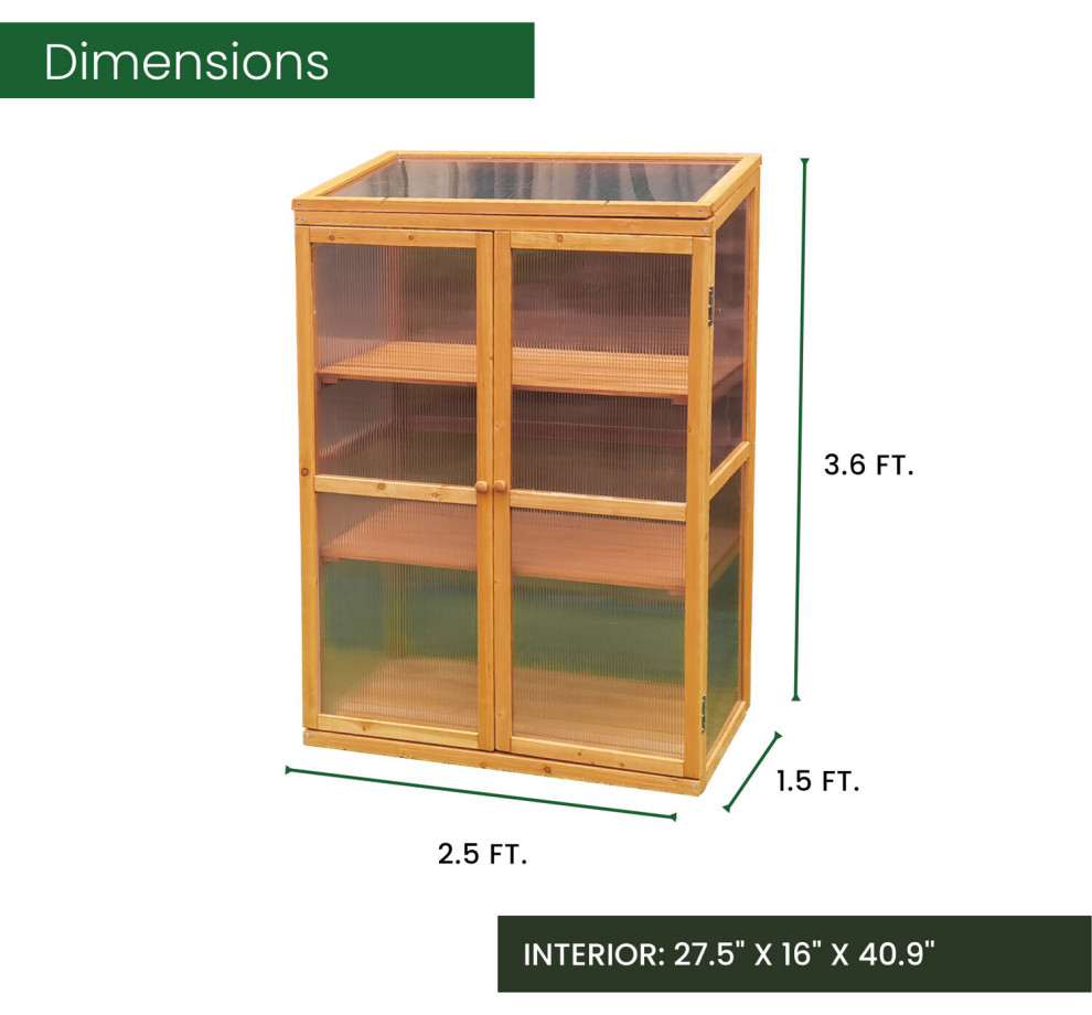 Indoor/Outdoor Portable Cold Frame Greenhouse 29.9 In. x 18.5 In. x 43.3 In.   Greenhouses   by Almo Fulfillment Services  Houzz