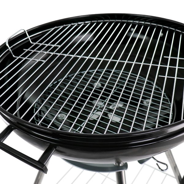 22 Inch Charcoal Barbecue Grill in Black