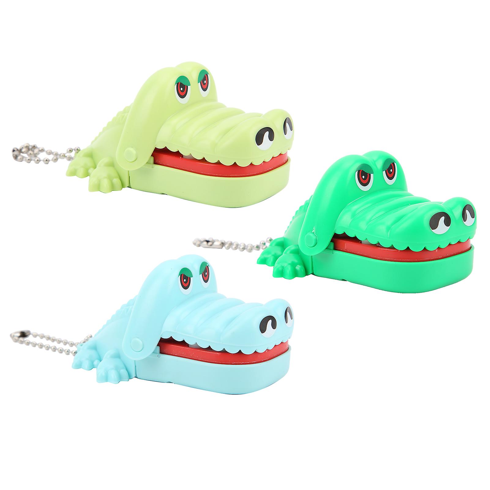 3pcs Children Cartoon Animal Teeth Toys Game Cute Biting Finger Toy Key Chain Setbiting Finger Teeth Toy