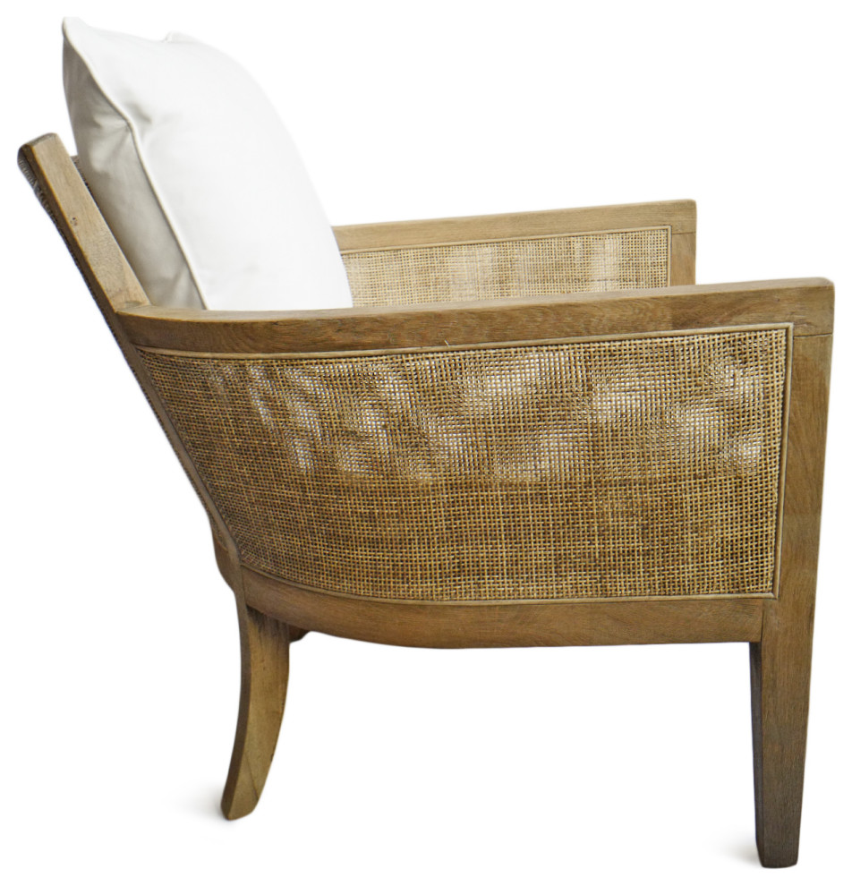 Cane and Oak Arm Chair   Tropical   Armchairs And Accent Chairs   by Design Mix Furniture  Houzz