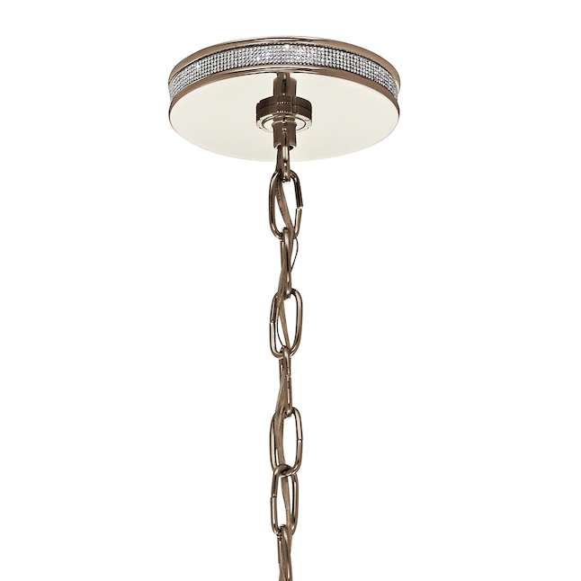 Kichler 34832 Angelica 5-Light Polished Nickel Modern/Contemporary Clear Glass Drum Pendant Light