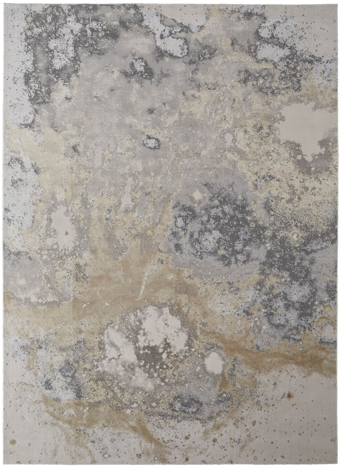 Oria Abstract Gray / Gold Rug