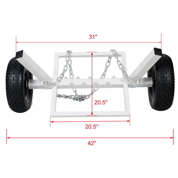 Heavy Duty Log Dolly log holder white W46554595