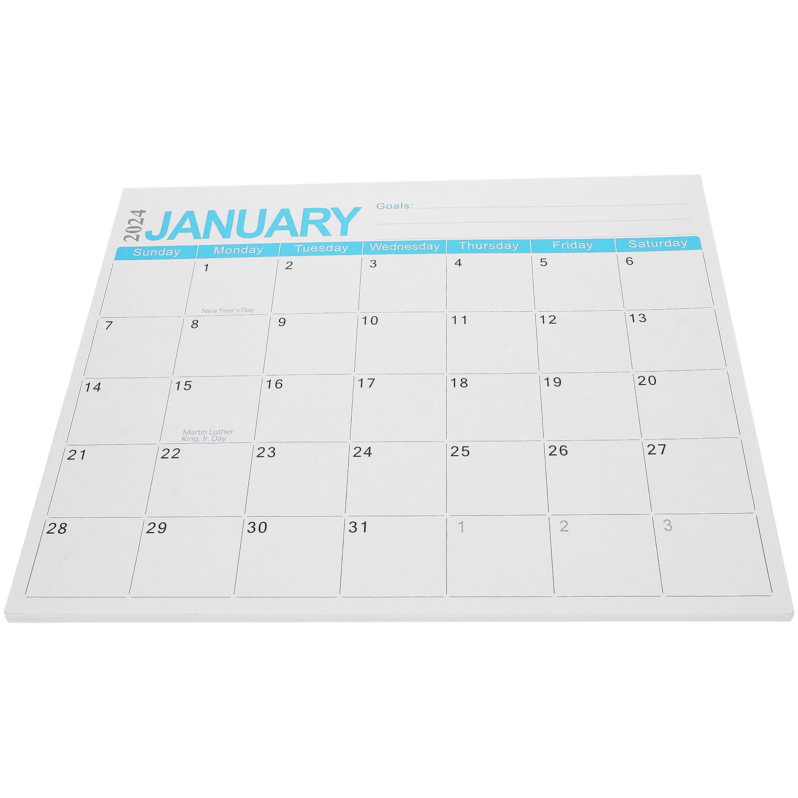 Note Magnetic Calendar Household Writing Monthly Office Calendar Home Accessory