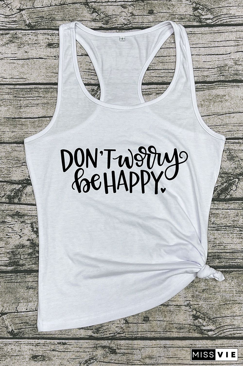 Don't Worry Be Happy Sleeveless Tank Top Wholesale