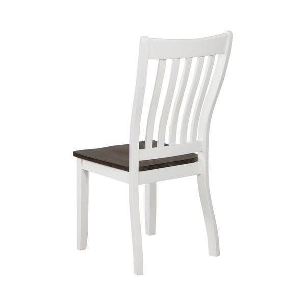 Dale Espresso and White Slat Back Dining Chairs (Set of 4)