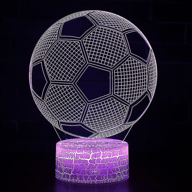 Football Football 3d Led Night Light 7 Colors Change Table Lamp